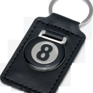 Action NIKC8 8-Ball Leather Key Chain