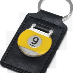Action NIKC9 9-Ball Leather Key Chain