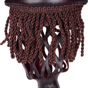 TPPK10 Burgundy Fringe Leather Pockets