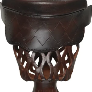 TPPK11 Dark Brown Diamond Leather Shield Pockets