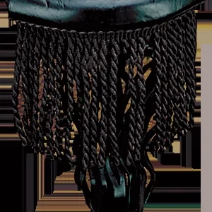 TPPK13 Black Fringe Leather Pockets