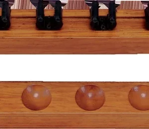 WR6S 6 Cue Wall Rack w/ Clips