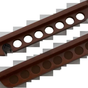 WR7WC 7 Cue Wall Rack w/ Bridge Clip